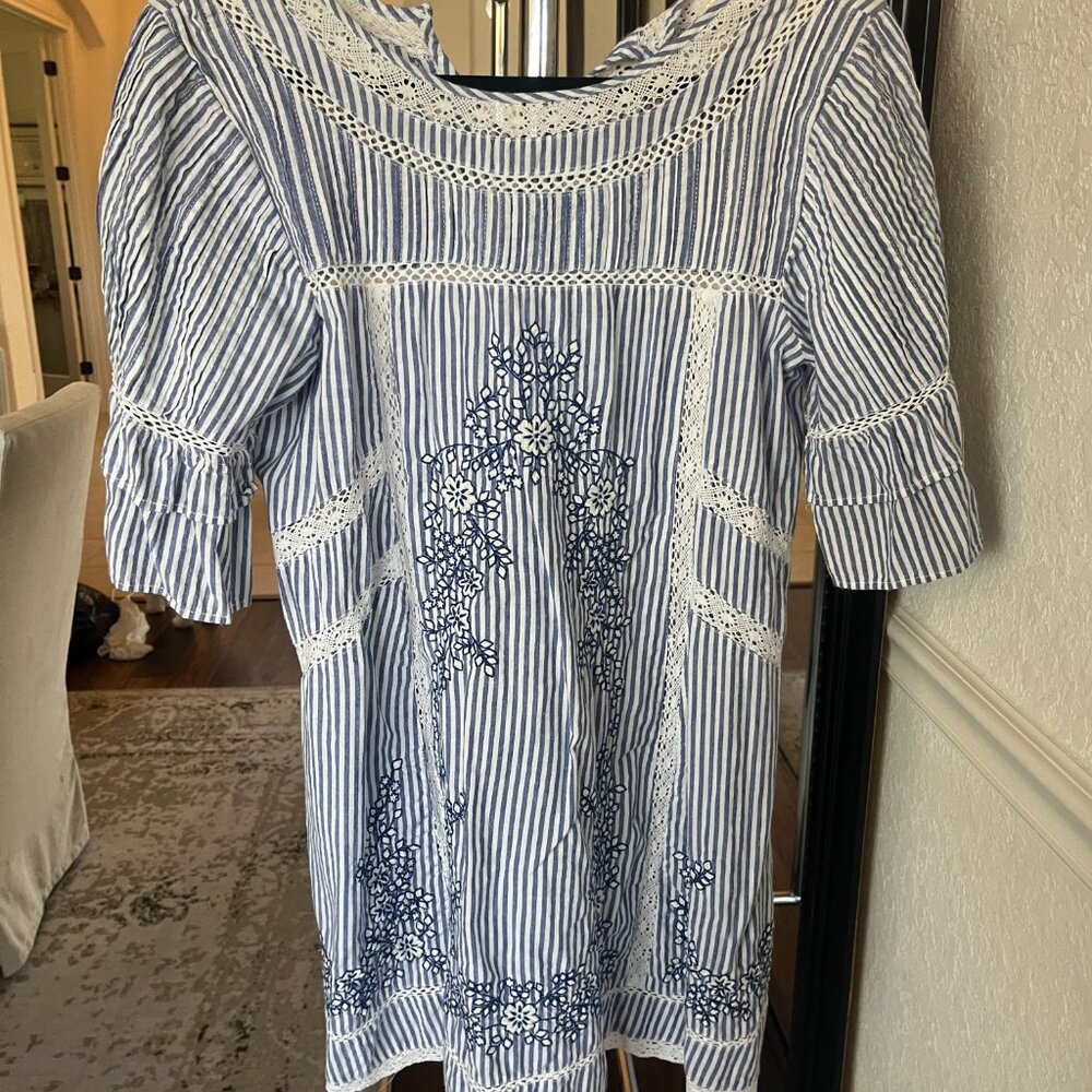 Free People Sunny Day Embroidered Shift Dress